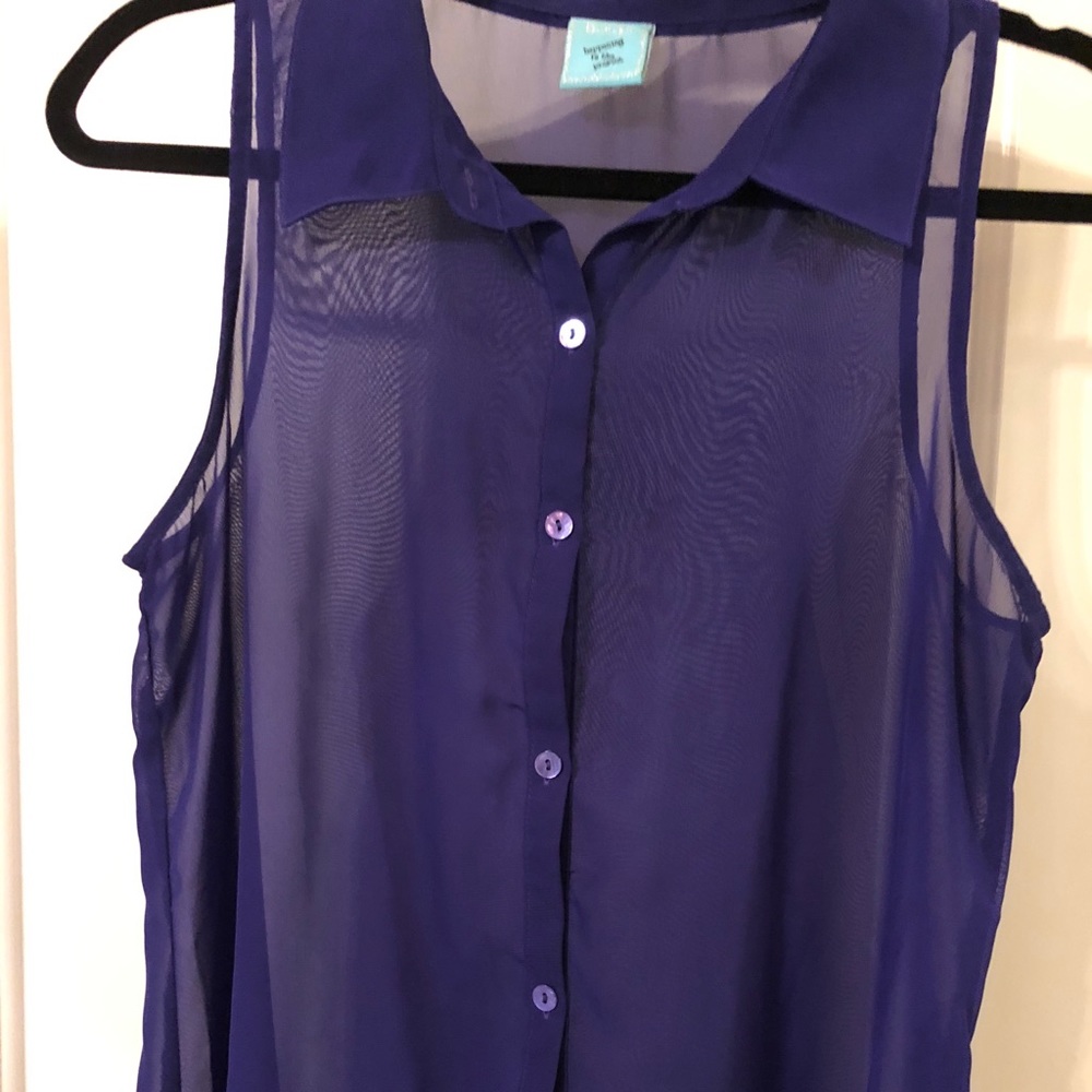 Hi Lo Sheer Purple Top